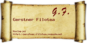 Gerstner Filotea névjegykártya